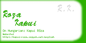 roza kapui business card